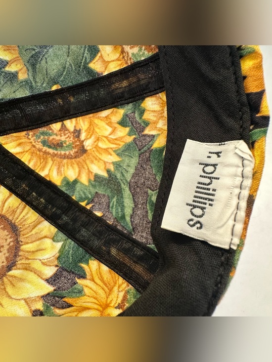 Vintage R. Phillips Sunflower AOP Baseball Cap Hat Strapback Stretch Fit USA main image 15